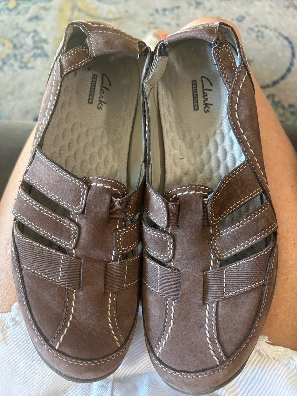 Clarks Brown Slip-On Fisherman-Style Casual Loafers